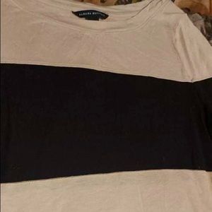 Cream and black shirt